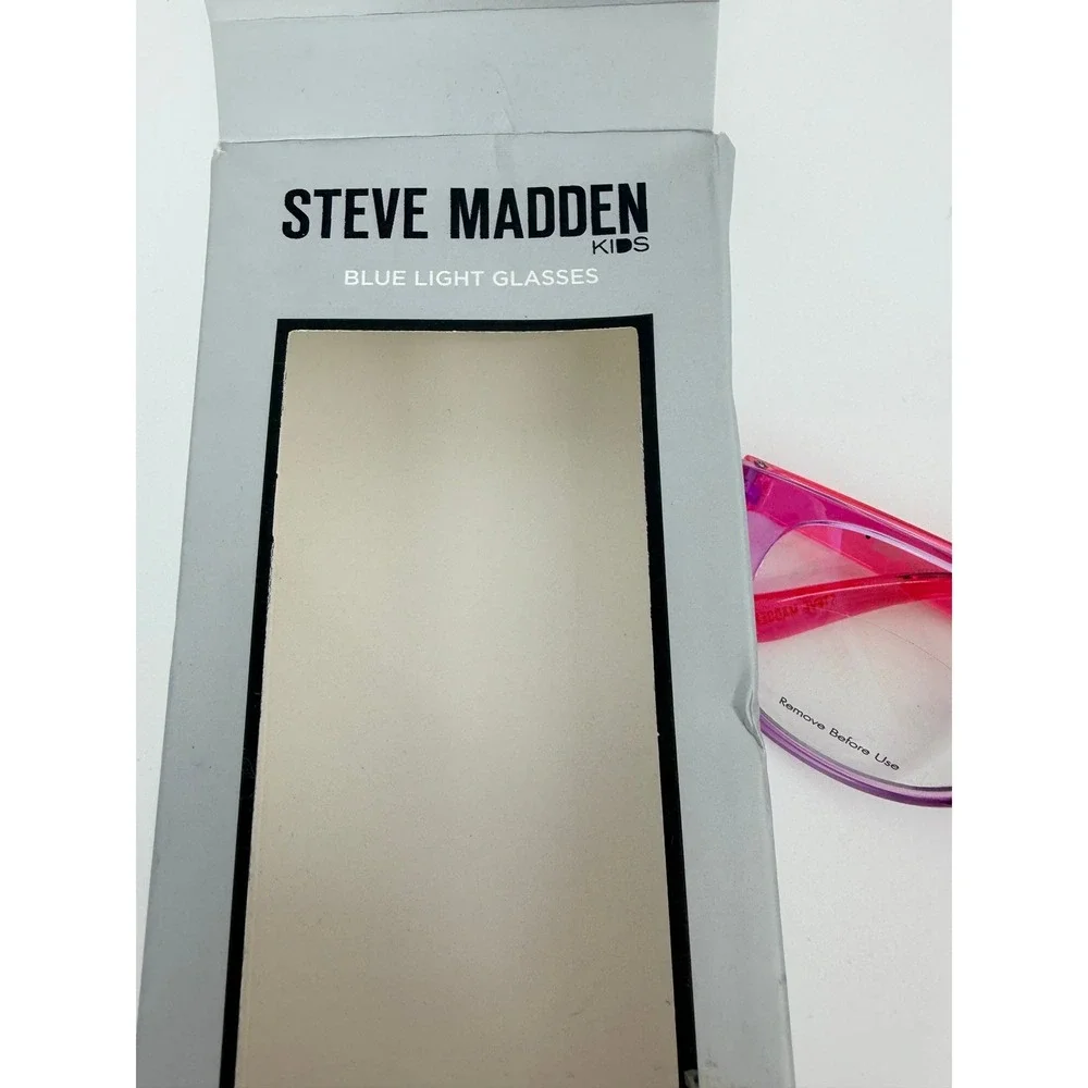 Steve Madden Kids Blue Light Blocking Glasses Pink Purple Ombre No Magnification